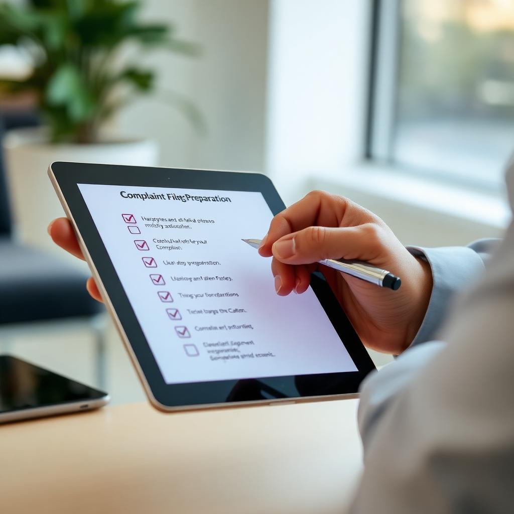 قائمة تحضيرية قبل تقديم البلاغ الاستهلاكي